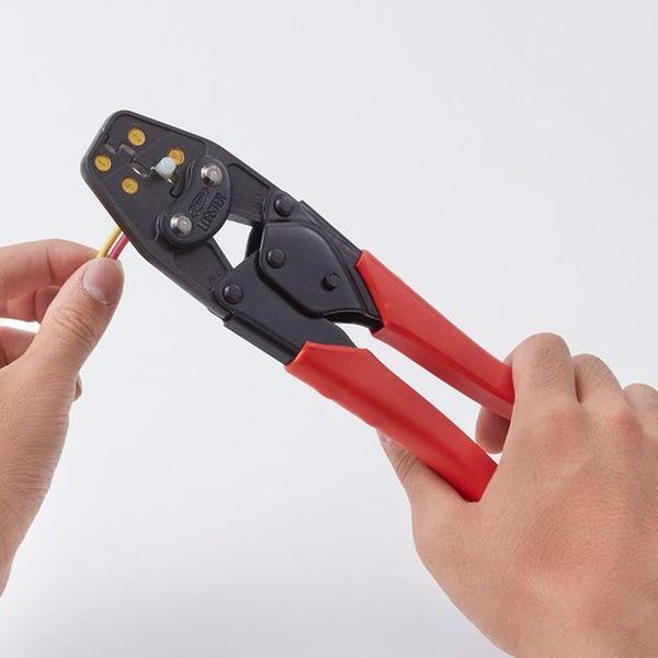 【メーカー在庫あり】 AK28A (株)ロブテックス エビ 絶縁被覆付閉端接続子用圧着工具 使用範囲CE1・2・5・8 HD店の画像