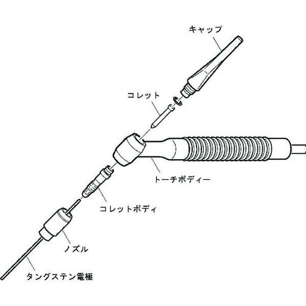【メーカー在庫あり】 AW-26-8 AW268  (株)ダイヘン ダイヘン TIG溶接トーチ 空冷200アンペア8m HD店の画像