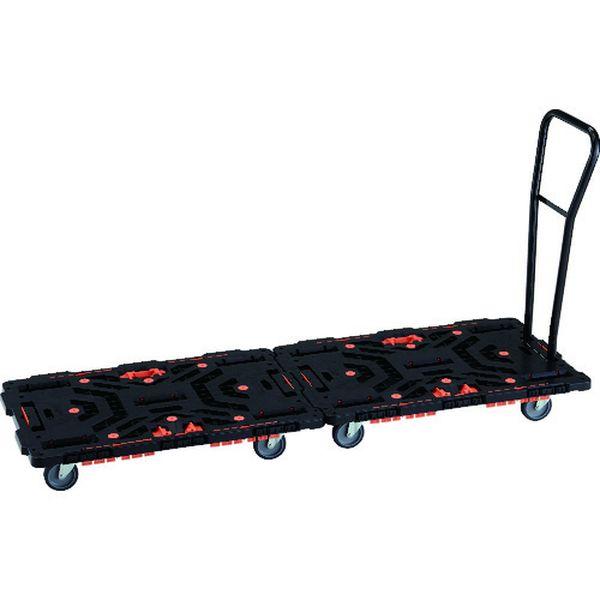 【メーカー在庫あり】 BT900J5H-E100T BT900J5HE100T 連結式樹脂製平台車 ビートル 900X600 自在5輪 脱着式ハンドル付 とめたろう付 HD店の画像