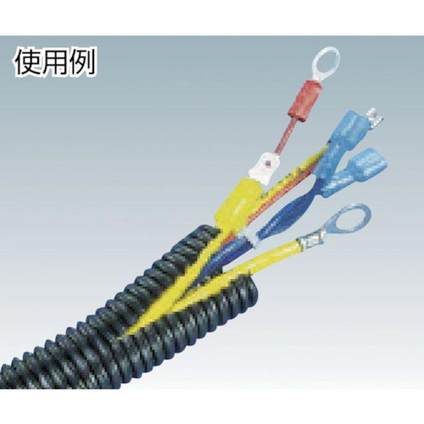 【メーカー在庫あり】 CLT100F-C20 CLT100FC20  コルゲートチューブ ポリエチレン スリット付き黒 内径23.2mm 30.48m HD店_2