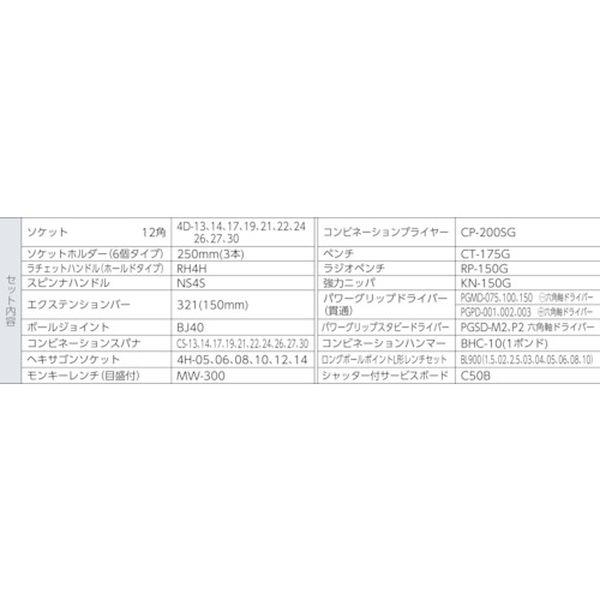 【メーカー在庫あり】 CS411 整備用工具セット シャッター付サービスボードセット新ハーフボードC50B仕様 54点セット HD店_1