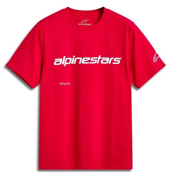 【メーカー在庫あり】 D8752 アルパインスターズ Tシャツ リニアー ワードマーク 2.0 レッド/ホワイト Mサイズ HD店 | アルパインスターズ