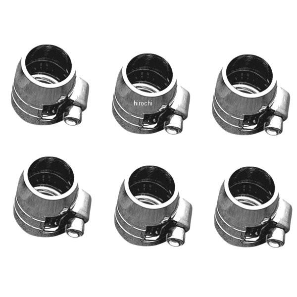 【USA在庫あり】 DS-096609 DRAG ホースエンド クランプ クローム 1/4インチ(6mm) (6個入り) HD店