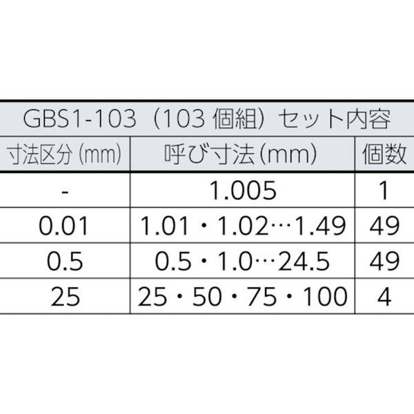 【メーカー在庫あり】 GBS1-103 GBS1103  新潟精機(株) SK 鋼ブロックゲージセット 1級相当品 103個組 HD店の画像