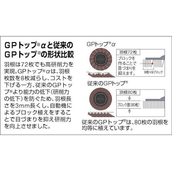 【メーカー在庫あり】 GP100AL トラスコ中山(株) TRUSCO GPトップα ねじ込み式 アランダム Φ100 10枚入 120＃ HD店｜hirochi2｜02