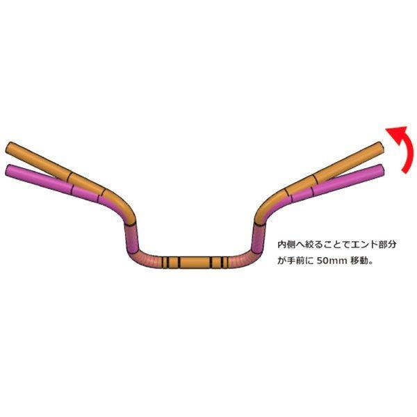 【メーカー在庫あり】 HD-04666 キジマ フィフティーバーハンドル 50mmバック クロームメッキ HD店_4