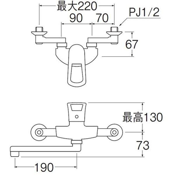 【メーカー在庫あり】 K1712-13 K171213 SANEI(株) SANEI シングル混合栓 HD店_1