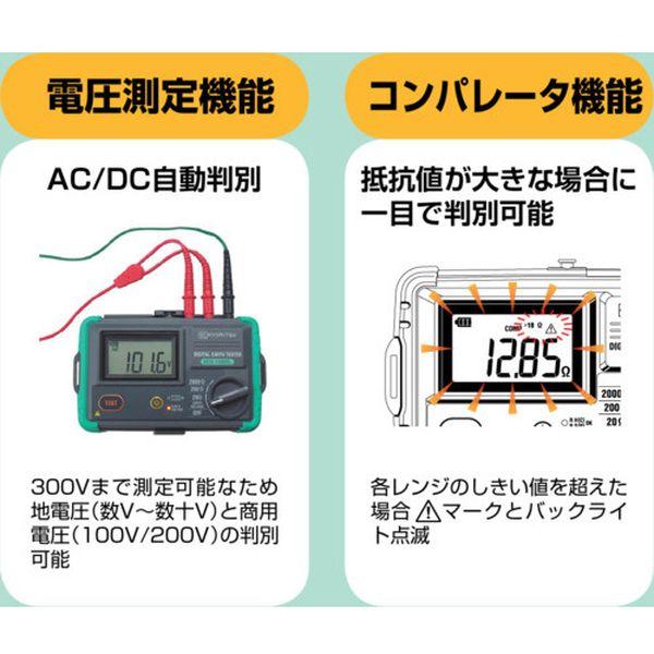 【メーカー在庫あり】 KEW4105DL 共立電気計器(株) KYORITSU 4105DL デジタル接地抵抗計 HD店の画像