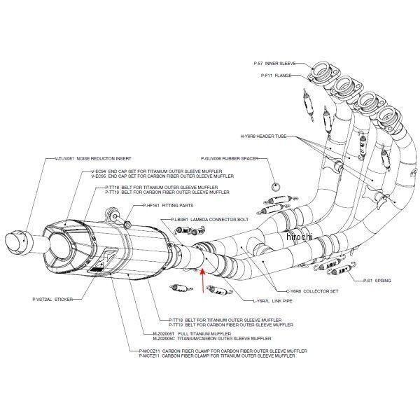 L-Y6R7L アクラポビッチ AKRAPOVIC リンクパイプ YZF-R6 ステンレス HD店