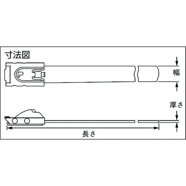 【メーカー在庫あり】 MLT8EH-LP MLTタイプ 自動ロック式ステンレススチールバンド SUS304 幅12.7mm 長さ754mm 50本入り HD店_1
