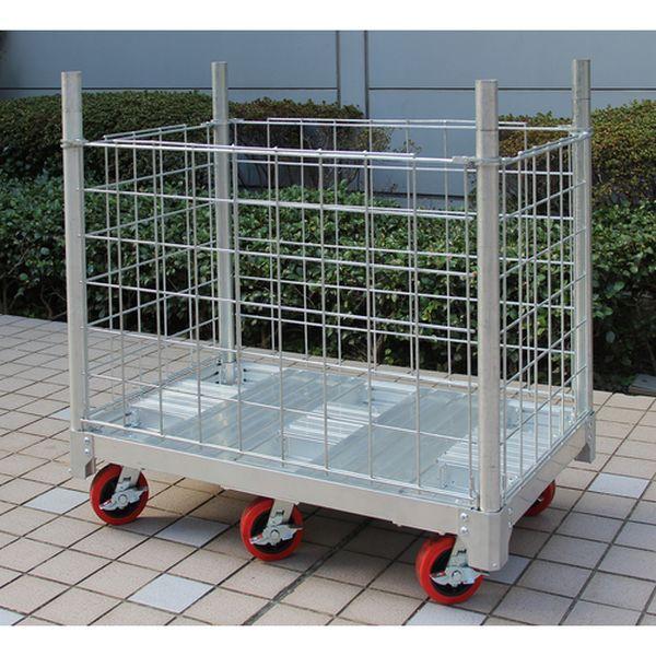 【メーカー在庫あり】 NACM-1275 NACM1275 長谷川工業(株) ハセガワ アルミ運搬車 イットン台車メッシュ囲い HD店