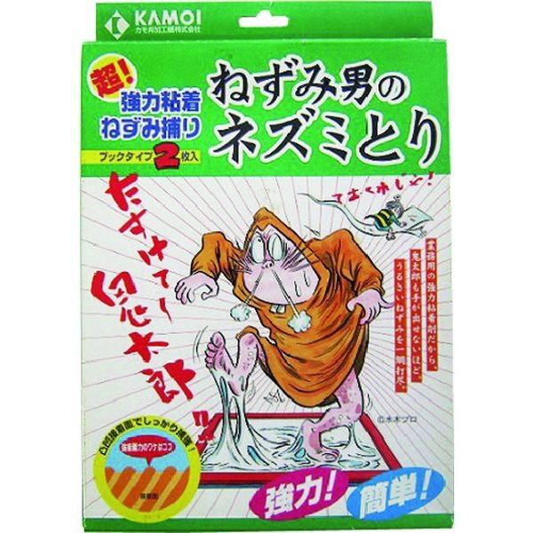 【メーカー在庫あり】 NEZUMIOTOKONONEZUMITORI カモ井加工紙(株) カモ井 超強力粘着ねずみ捕り ねずみ男のネズミとり(ブックタイプ) HD店｜hirochi2