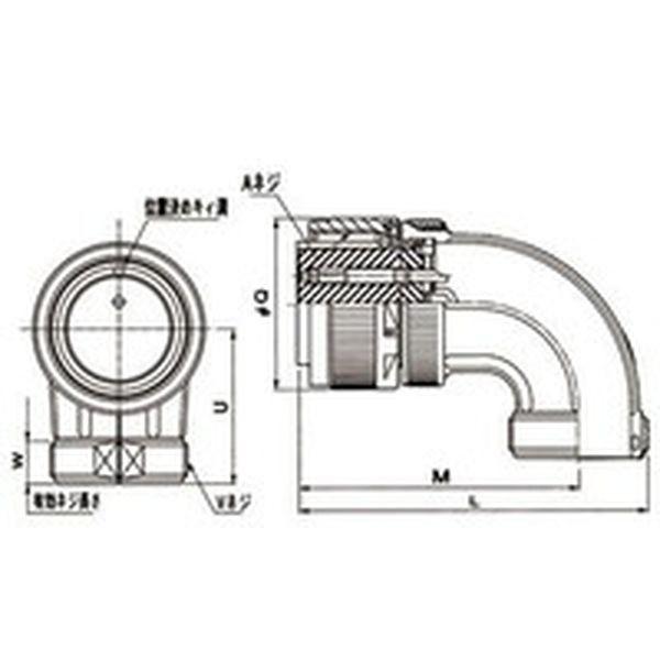 【メーカー在庫あり】 NMS3108B28-20S 日本航空電子工業(株) 航空電子 JAE 丸型MSコネクタ ライトアングルプラグ HDの画像