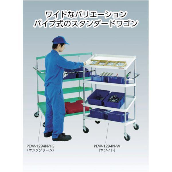 【メーカー在庫あり】 PEW-662V-YG PEW662VYG ツールワゴン フェニックスワゴン 省音 600X400XH600 1段引出付 ヤンググリーン HD店の画像