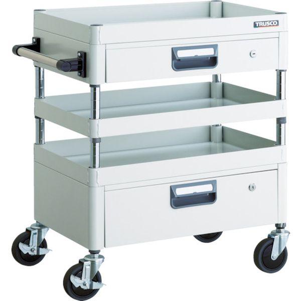 PEW-763VZ-W PEW763VZW トラスコ中山(株) TRUSCO フェニックスワゴン 600X400XH740 引出付 W色 HD店