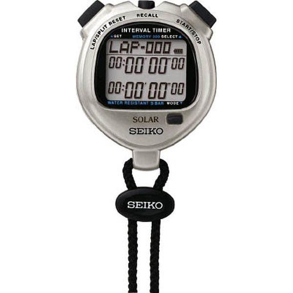 【メーカー在庫あり】 SVAJ101 セイコーウォッチ(株) SEIKO ストップウオッチソーラー インターバル メタリックシルバー HD