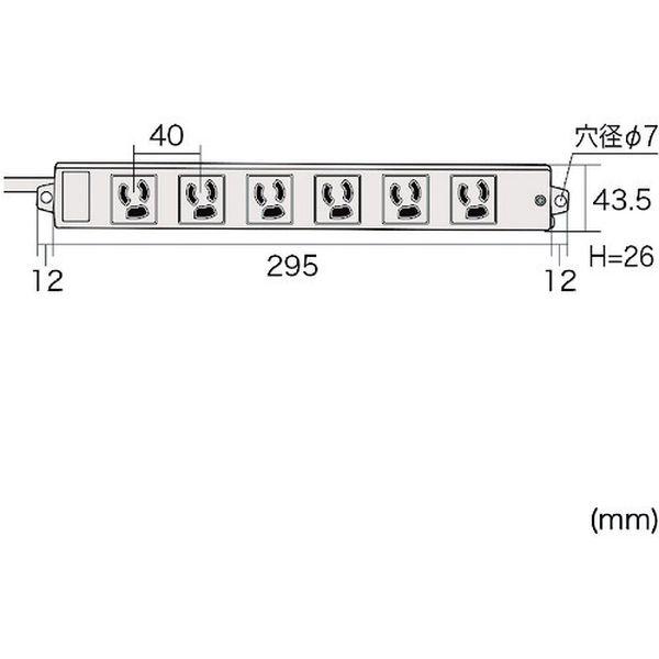 【メーカー在庫あり】 TAP-K6-10 TAPK610  サンワサプライ(株) SANWA 工事物件タップ HD店の画像