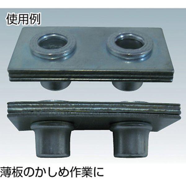 【メーカー在庫あり】 TBNF-5M15SS-C TBNF5M15SSC  クリンプナット薄頭ステンレス 板厚1.5 M5X0.8 100個入 HD店の画像