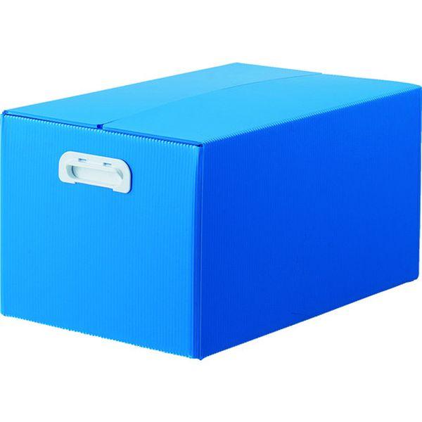【メーカー在庫あり】 TDP-KMD-5B TDPKMD5B  ダンボールプラスチックケース 5枚セット 果物箱サイズ 取っ手穴なし ブルー HD店の画像