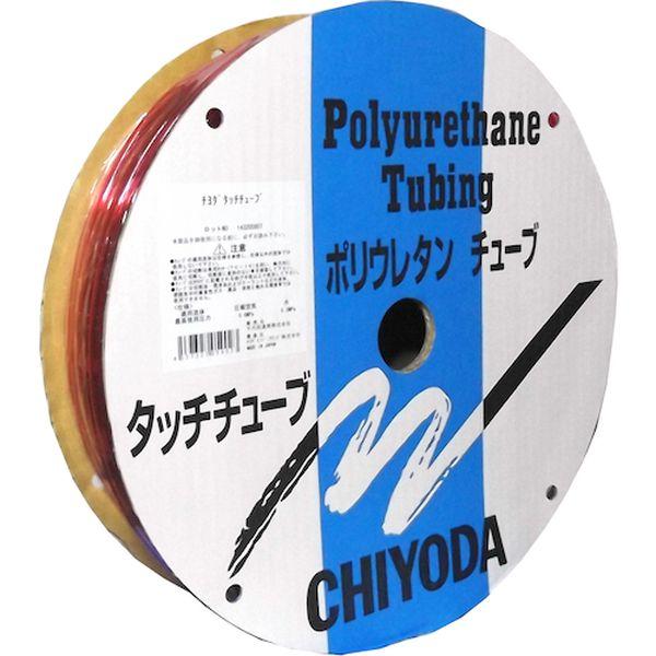 【メーカー在庫あり】 TE-6-100 CR TE6100CR 千代田通商(株) チヨダ ポリウレタンチューブ TEタッチチューブ 6mm/100m クリアレッド HD店の画像