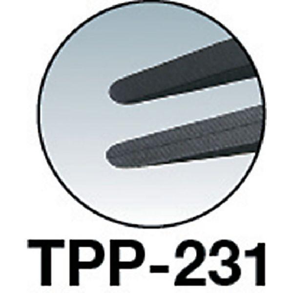 【メーカー在庫あり】 TPP-231 TPP231  トラスコ中山(株) TRUSCO プラスチック製ピンセット 120mm 先丸型 HD店｜hirochi2｜02