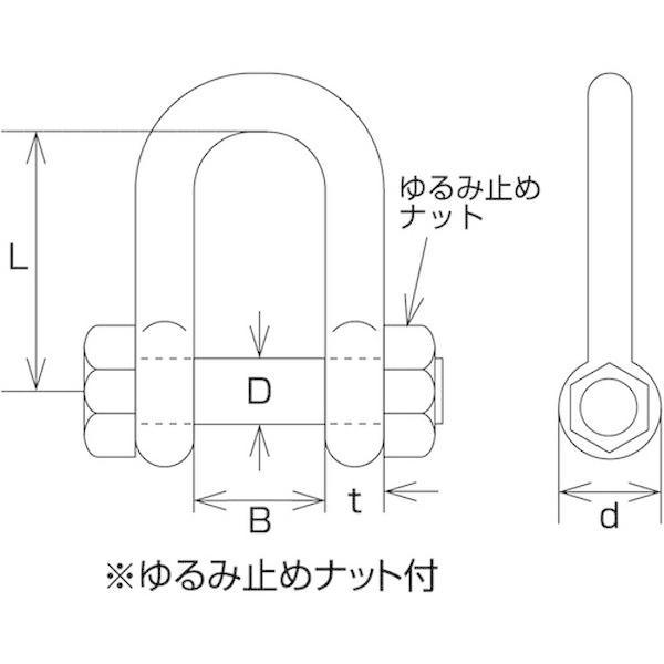 【メーカー在庫あり】 TSBU-32 TSBU32  トラスコ中山(株) TRUSCO ステンレス SBUシャックル 呼び32mm HD店_1