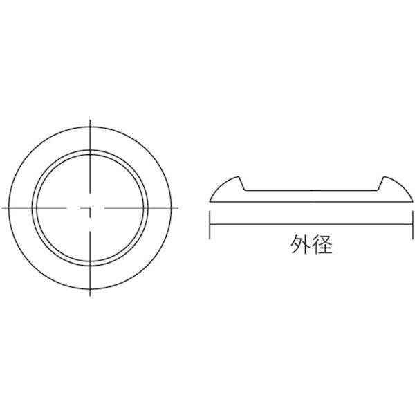 【メーカー在庫あり】 TUR630-BK-12 TRUSCO キャスタ-用受け皿 ゴム付 64MM 黒 12個入 HD店｜hirochi2｜02