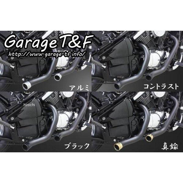 VUL400TOML02S ガレージT＆F ターンアウトマフラー エンド付き(アルミ) バルカン400 黒 HD店_1