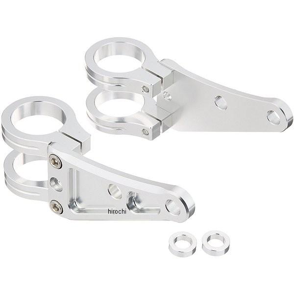 【メーカー在庫あり】 010048-03 ポッシュ POSH マシンドロングヘッドライトステー 2クランプタイプ φ35mm シルバー SP店