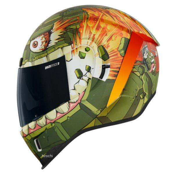 0101-14744 アイコン ICON フルフェイスヘルメット AIRFORM GRENADIER 緑 Lサイズ HD店
