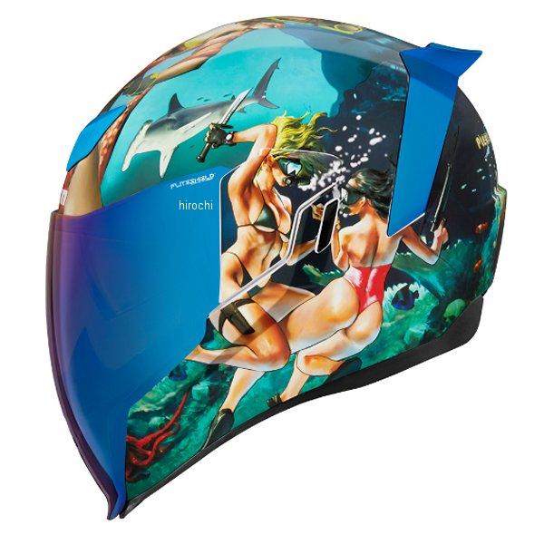 楽天市場】青 ブルー（ブランドアイコン）（ヘルメット｜バイク用品）：車用品・バイク用品の通販 0101-15002 アイコン ICON フルフェイスヘルメット AIRFLITE PLEASUREDOME4 青 Mサイズ SP店