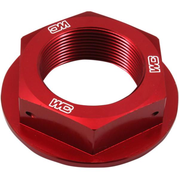 0410-0252 ワークスコネクション Works Connection ステアリング ステムナット 94年以降 YZF、YZ、WRF、WR アルミ 赤 SP店