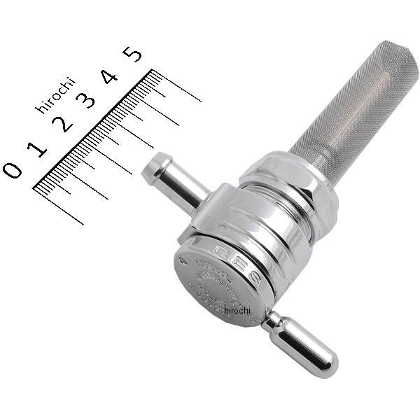 【メーカー在庫あり】 76-312S-CS ゴランプロダクツ Golan Products フューエル ペットコック 22mm ストレート クローム SP店