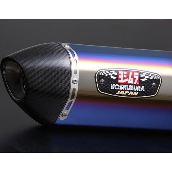 【メーカー在庫あり】 110-235-5W80B ヨシムラ スリップオンマフラー R-77S サイクロン EXPORT SPEC 18年 Ninja250/400 チタンブルー/カーボン SP店_1
