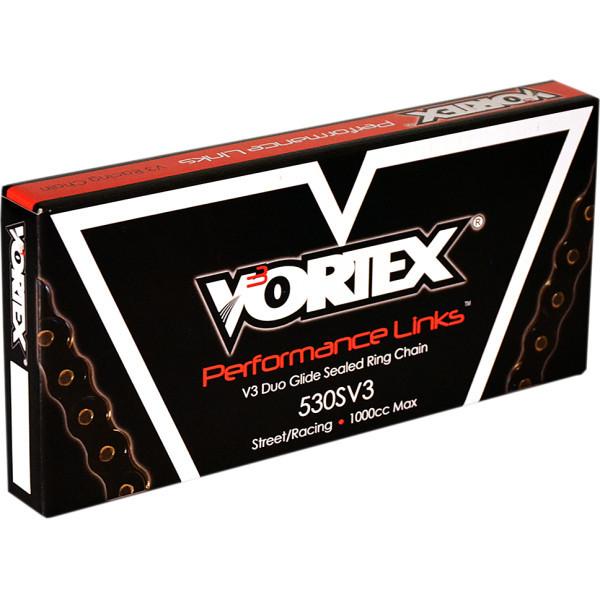 【USA在庫あり】 1223-1053 ボルテックス Vortex チェーン カシメタイプ 530SV3/120L 黒 SP店