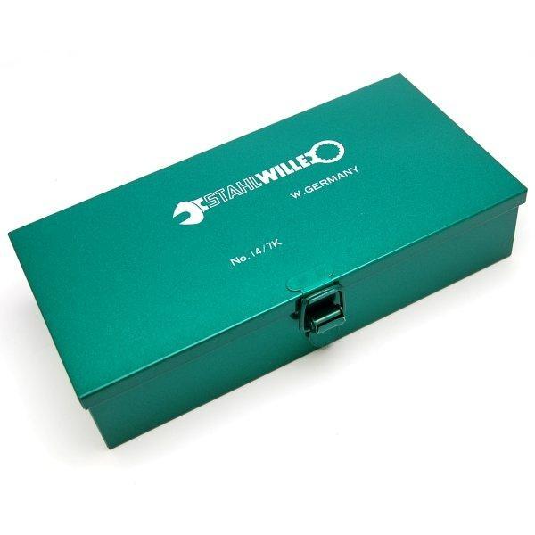 【メーカー在庫あり】 14-7K-SW 14/7K スタビレー STAHLWILLE ロングコンビネーションレンチセット(ミリ) メタルケース入 SP店の画像