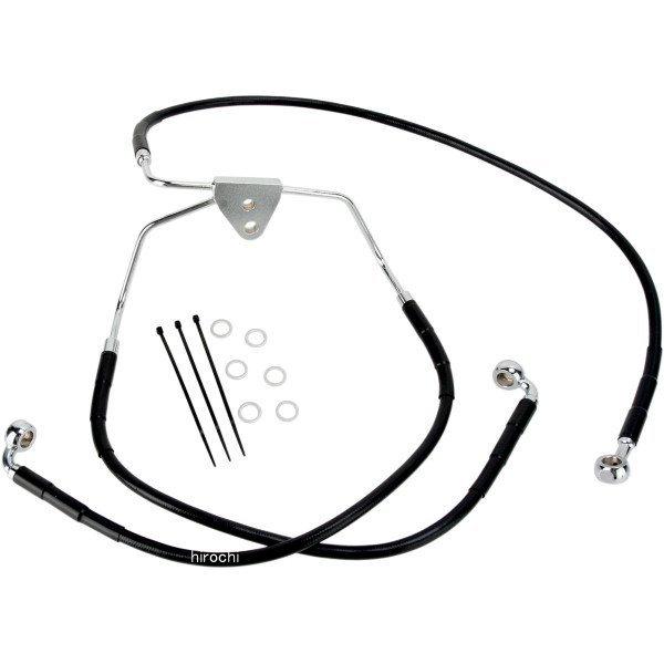 USA在庫あり】 1741-2509 DRAG フロント ブレーキライン 黒ステンレス