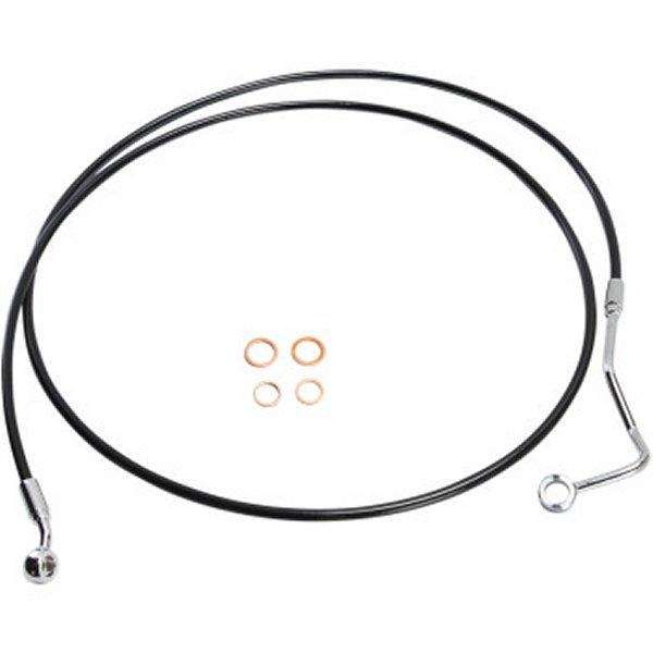 【USA在庫あり】 1741-4833 マグナム MAGNUM フロントブレーキライン アッパー XR FLHR ABS付 黒/クローム 72インチ SP店