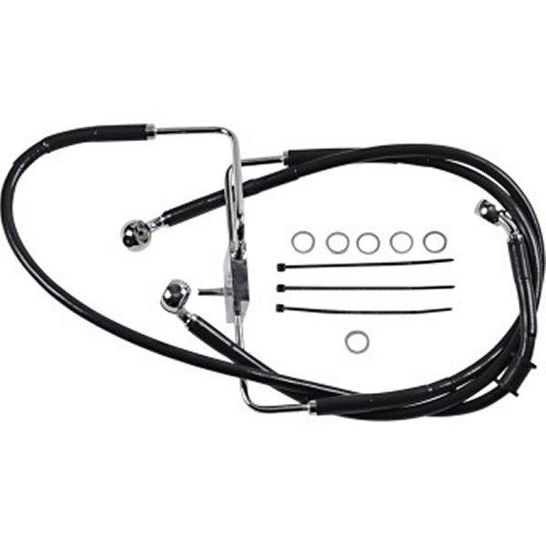 【USA在庫あり】 1741-5855 DRAG フロント ブレーキライン 黒ステンレス 16年以降 XL1200CX ABS無 +8インチ SP店