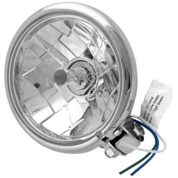 【USA在庫あり】 2001-0099 DRAG ヘッドライト 5.75インチ H4 ダイヤモンド スプリンガー クローム SP店