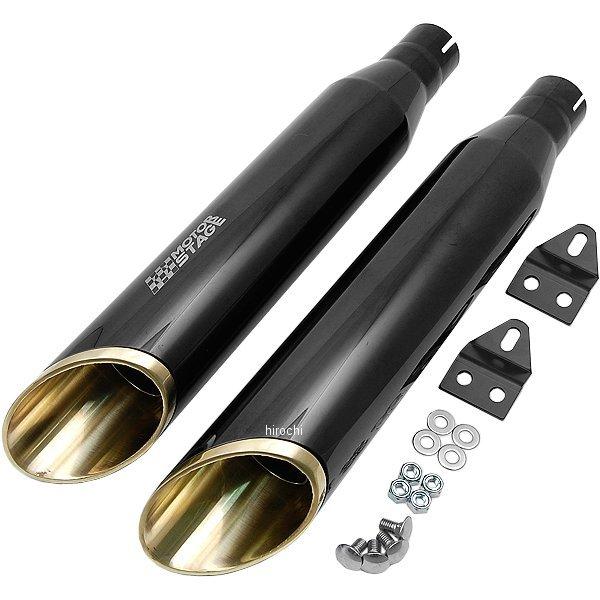 2014104B モーターステージ スリップオンマフラー ベビーブラス76 84年-99年 ソフテイル 黒 SP店