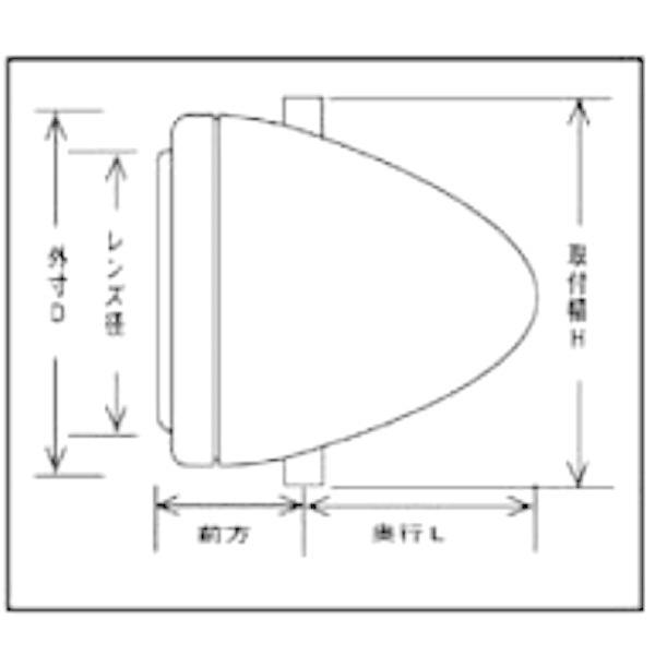 【メーカー在庫あり】 205-086 キジマ ヘッドライト 5.5インチ(140mm) アーマータイプ 12V/60/55W クローム SP店の画像