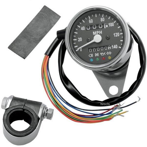 【USA在庫あり】 2210-0208 DRAG 機械式スピードメーター(140MPH) 2.37インチ(60mm) 2:1 黒 SP店