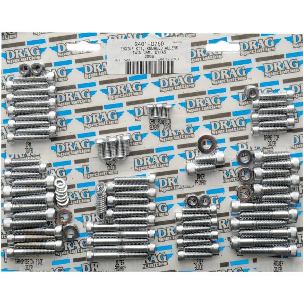 2401-0760 DRAG ボルトキット エンジン全体 06年 ダイナ クローム/ローレット SP店 S\u0026S 128 ボルトオン ビッグボアキット 2017年以降のM8 117エンジン用