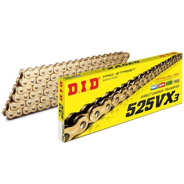 4525516396622 DID 大同工業 チェーン 525VX3 VXシリーズ Xリング ゴールド 102L カシメ SP店