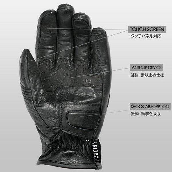 【メーカー在庫あり】 RLG2201 ライズ RIDEZ MOTO GLOVES DEFOE レザーグローブ 黒 Lサイズ SP店の画像