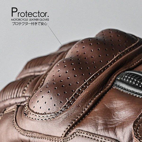【メーカー在庫あり】 RLG2201 ライズ RIDEZ MOTO GLOVES DEFOE レザーグローブ ブラウン Mサイズ SP店の画像
