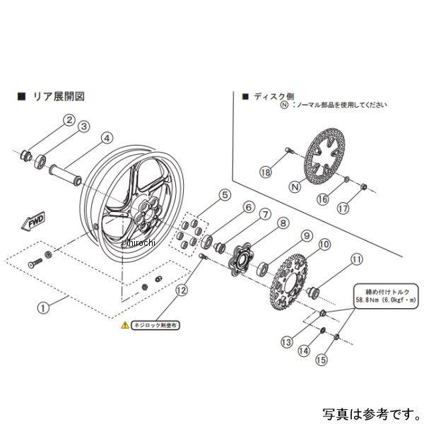 28375105 ゲイルスピード GALE SPEED リアホイール TYPE-R 600-17 93年-01年 ZZR1100D ゴールド SP店｜hirochi3｜04