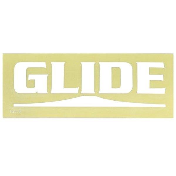 31600022 グライド GLIDE ロゴステッカー 31×105mm 白 SP店｜hirochi3