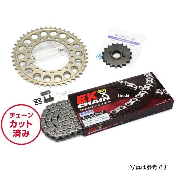 KE5B515 サンスター スプロケット＆チェーンキット 530 89年 ZXR750 スチール SP店
